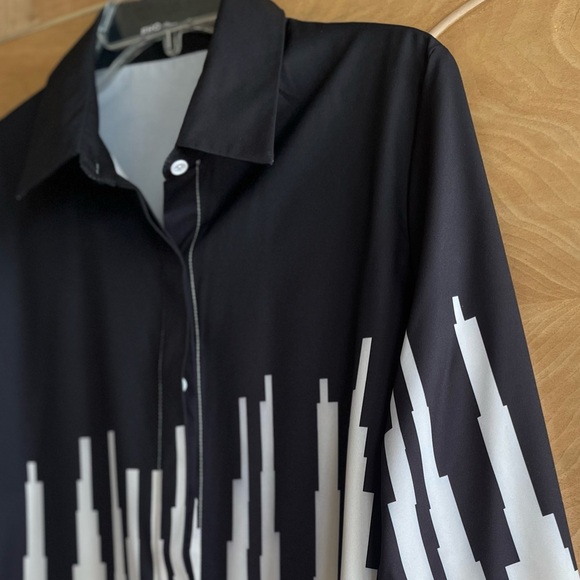 FHQ Collection L black and white blouse - Picture 5 of 11